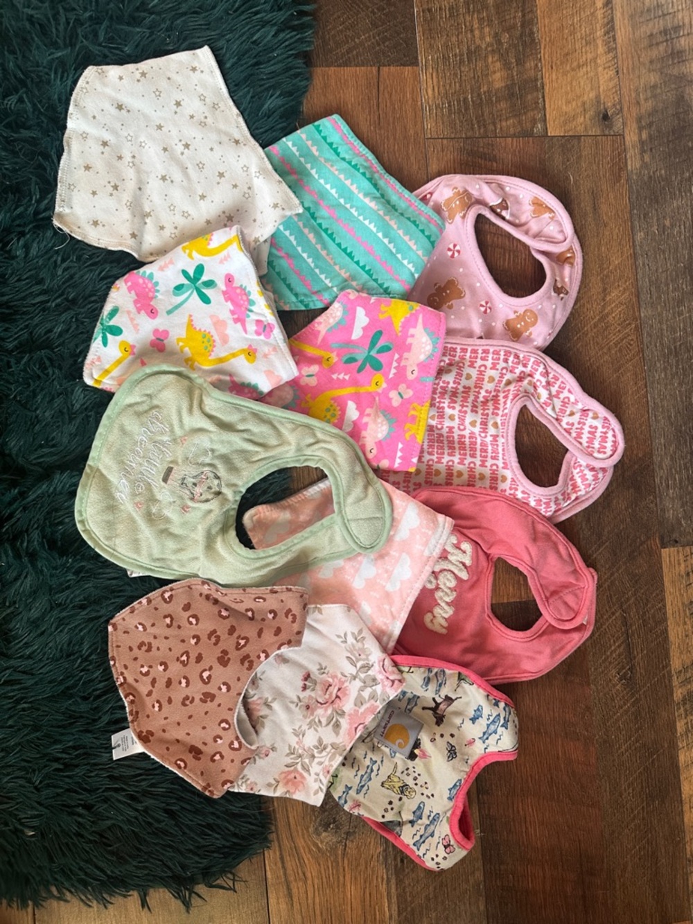 Assorted Pink & Pastel Baby Bib Set - Multipack Kids Accessories
